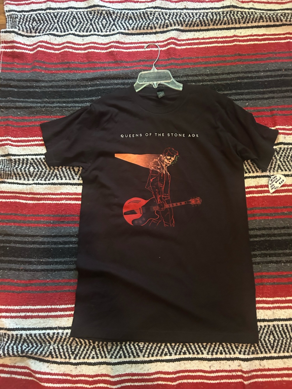 Gildan Black Queens of the Stone Age Graphic Tee concert merch with Red Accent